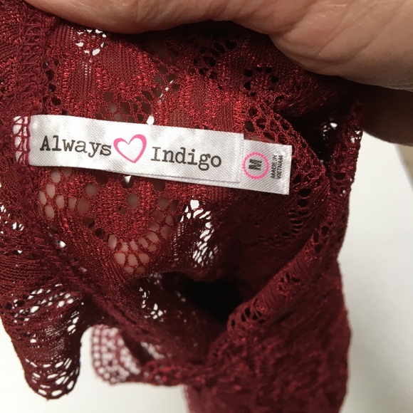 Always Indigo by Nordstrom cranberry bralette M - Picture 3 of 4